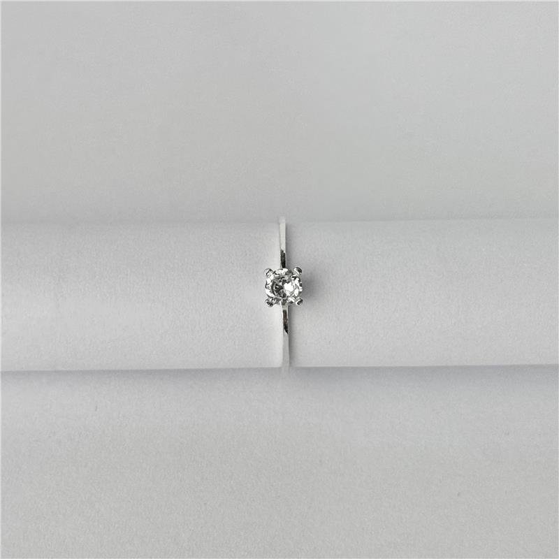 ANEL LISO SOLITARIO 4 GARRAS 3,8MM