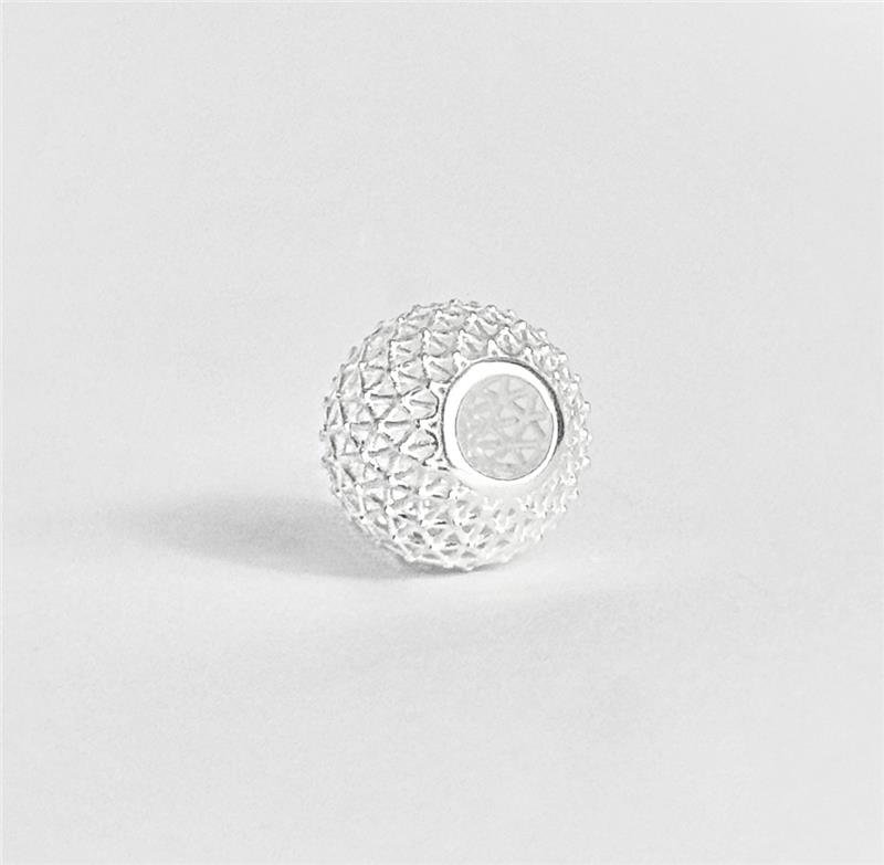 BERLOQUE LISO REDONDO VAZADO 1CM X 1,2CM