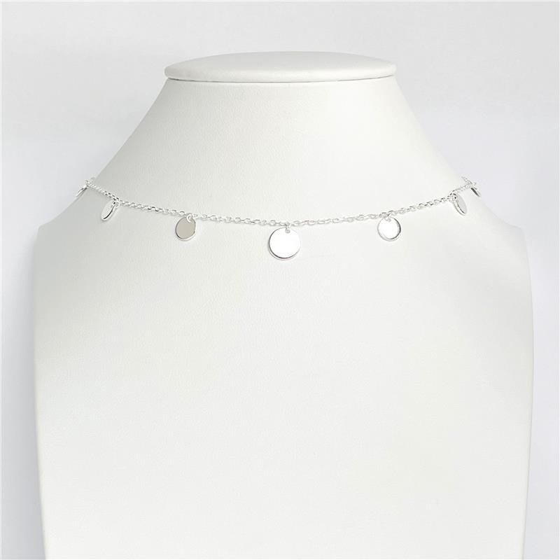 CHOCKER LISA 6 MEDALHAS 6MM + 1 CENTRAL 8MM 35+5CM