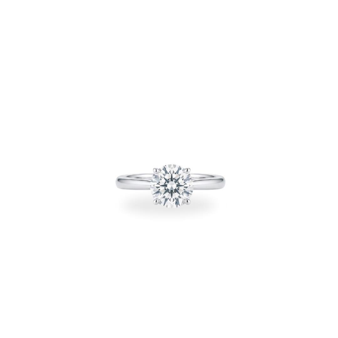 ANEL LISO LAP SOLITÁRIO 6,8MM 4 GARRAS