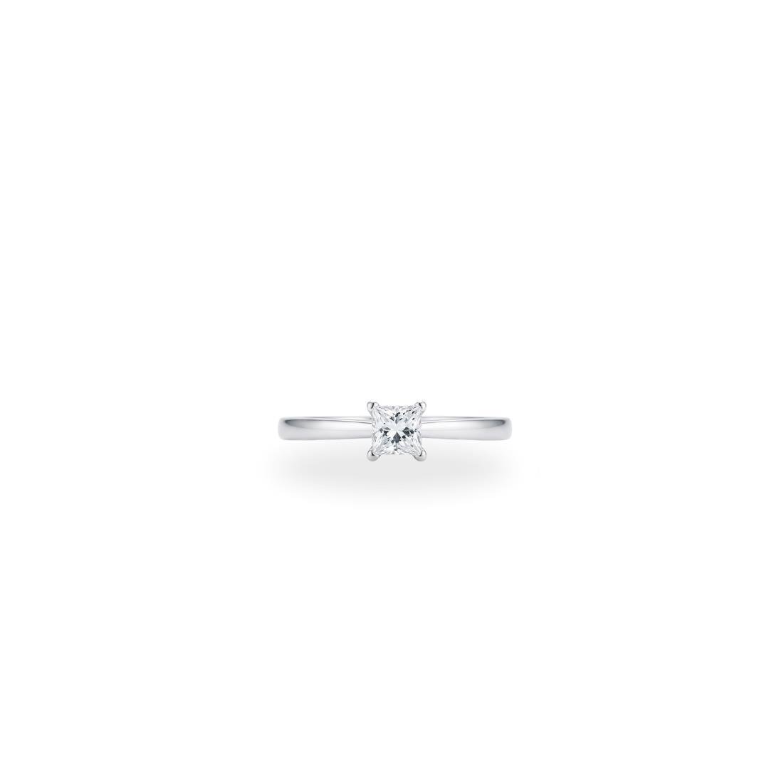 ANEL LISO LAP SOLITÁRIO 4MM 4 GARRAS