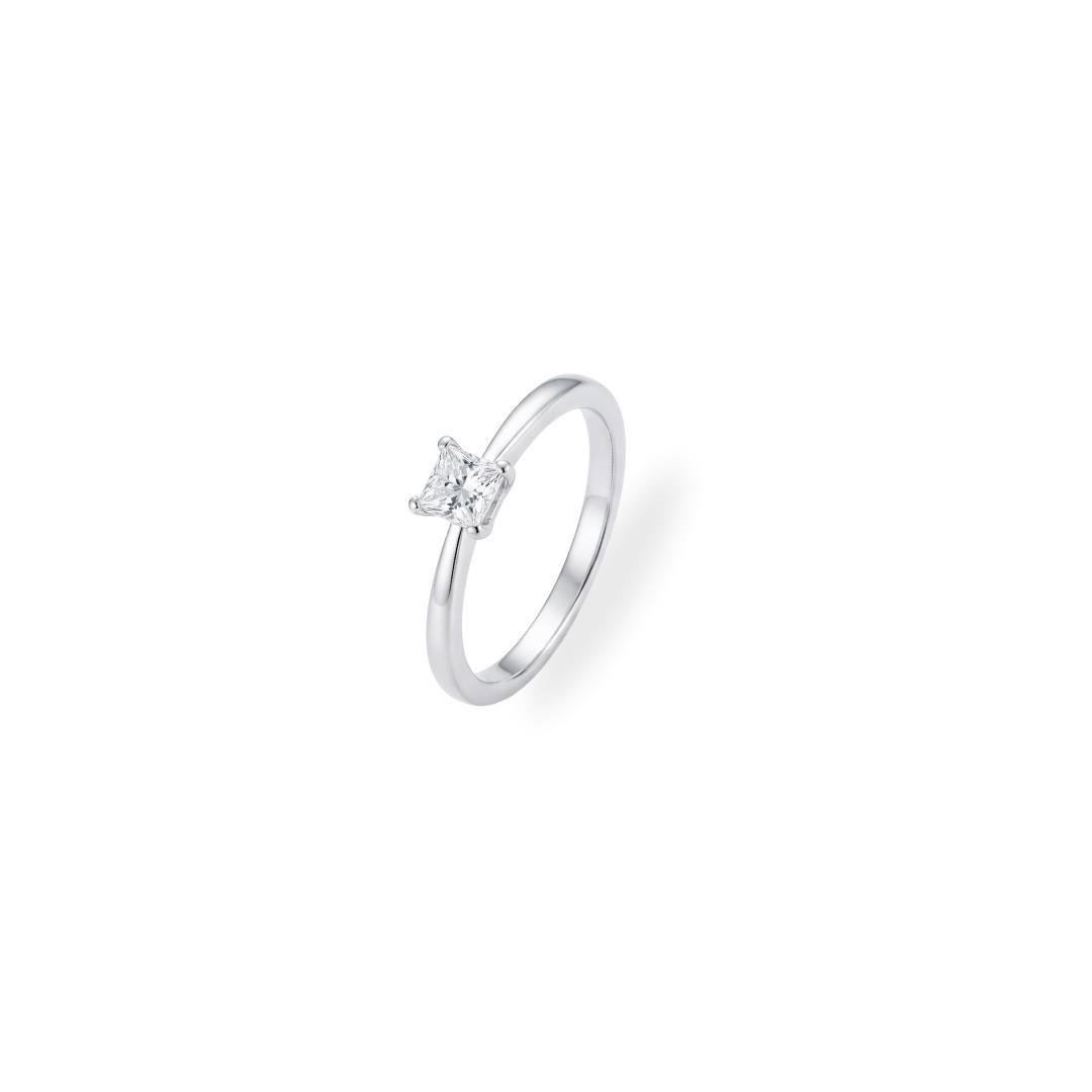 ANEL LISO LAP SOLITÁRIO 4MM 4 GARRAS