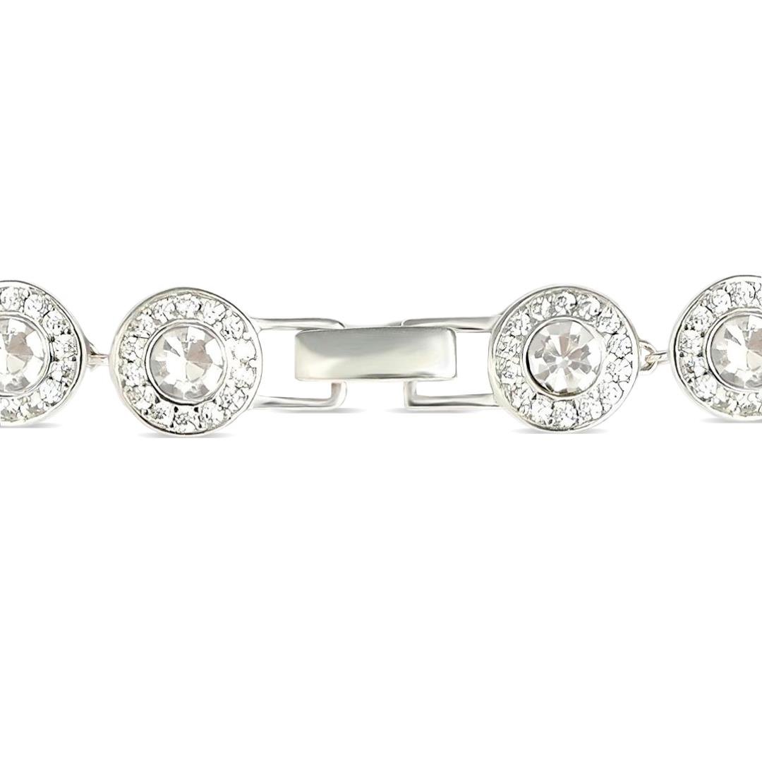 COLAR LISO LAP PEDRAS REDONDAS CONTORNO CRAVEJADO 8,5MM X 40CM