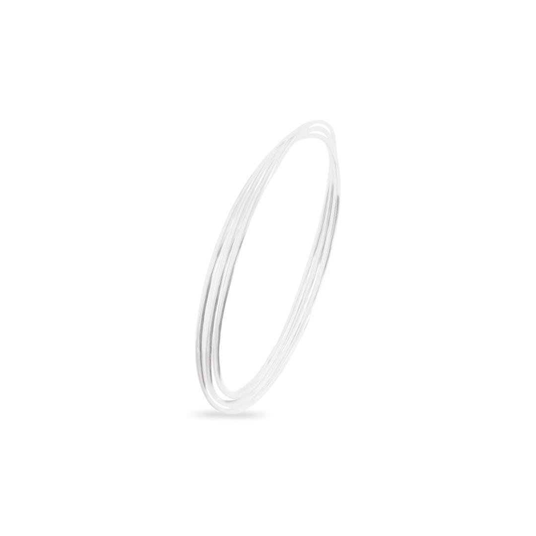 BRACELETE LISO 3 AROS ABAULADO 2MM
