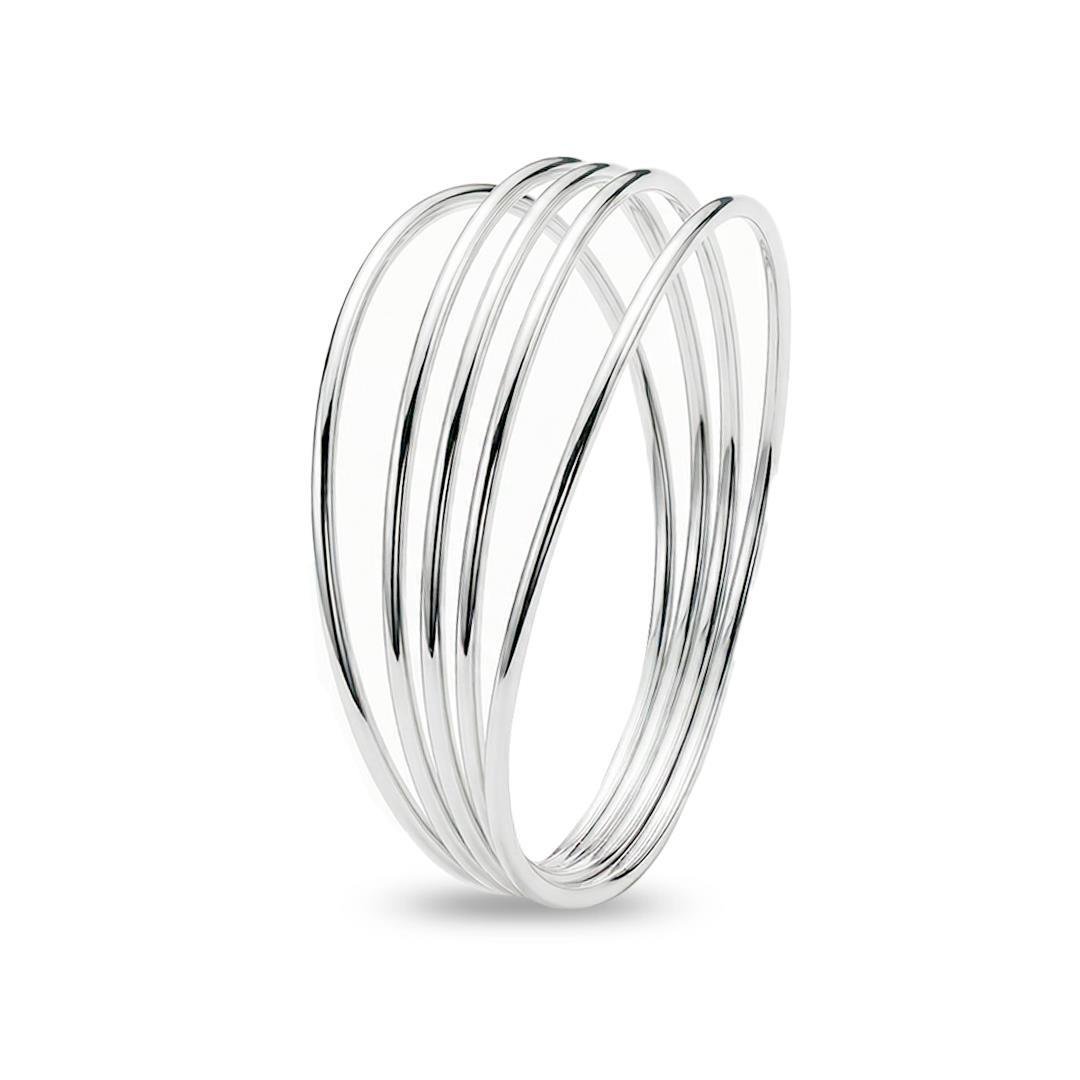 BRACELETE LISO 5 AROS ABAULADO 2MM