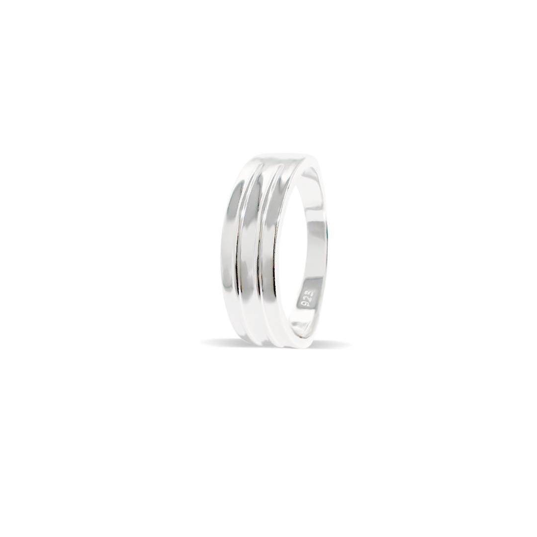 ANEL LISO 2 LINHAS RELEVO 6,7MM