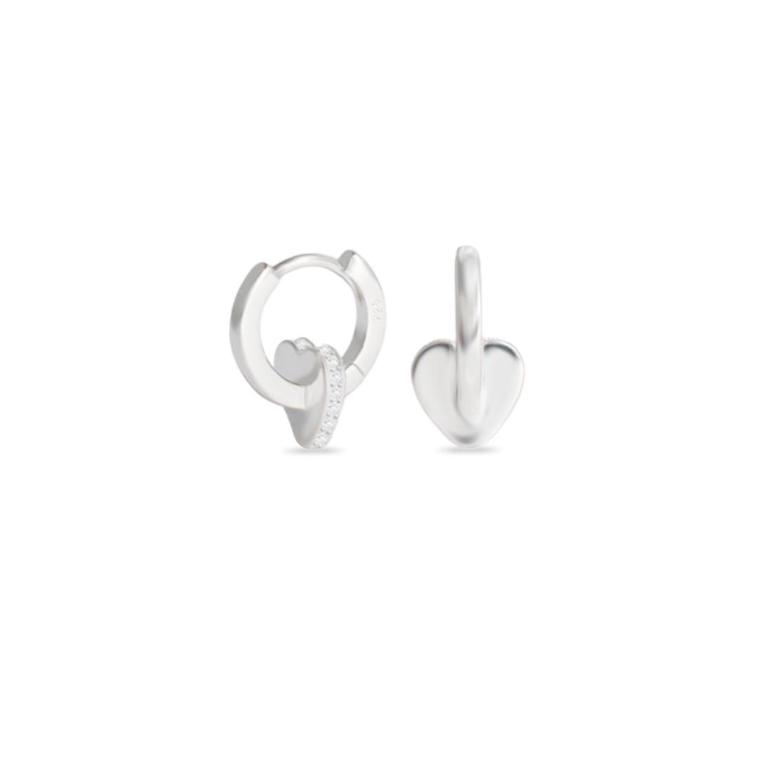 ARG LISA LAP ARO QUADRADO 2MM X 2MM COM CORAÇÃO LATERAL CRAV 9MM