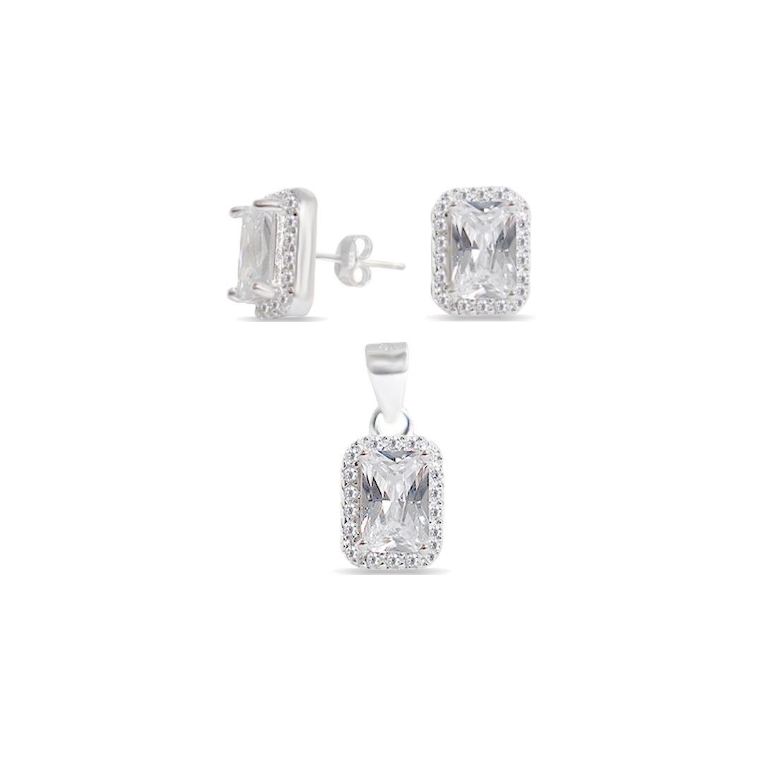 CONJ LISO LAP RETANGULAR COM MOLDURA CRAVEJADA