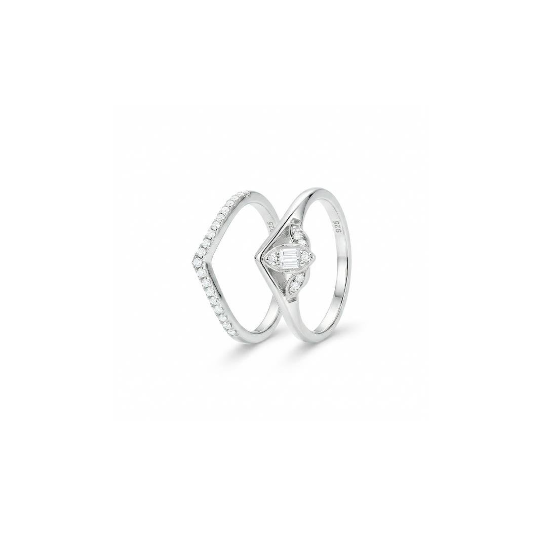 ANEL LISO LAP DUPLO COM 3 PEDRAS 