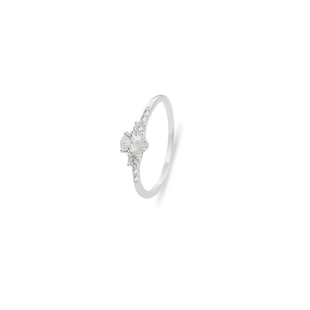 ANEL LISO LAP GOTA COM PEDRAS 6MM