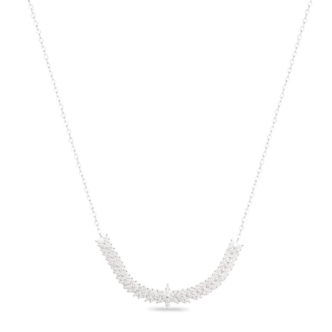 CHOCKER LISO LAP FOLHAS COM FLOR CENTRAL 35CM+EXT