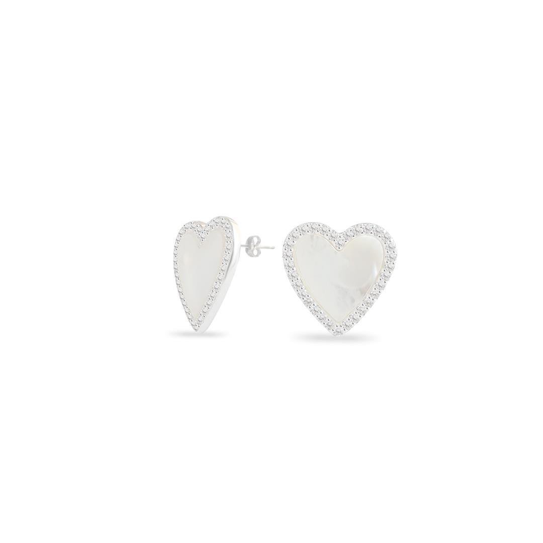 BR LISO LAP CORAÇÃO MADREPEROLA CONTORNO CRAVEJADO 1,3CM