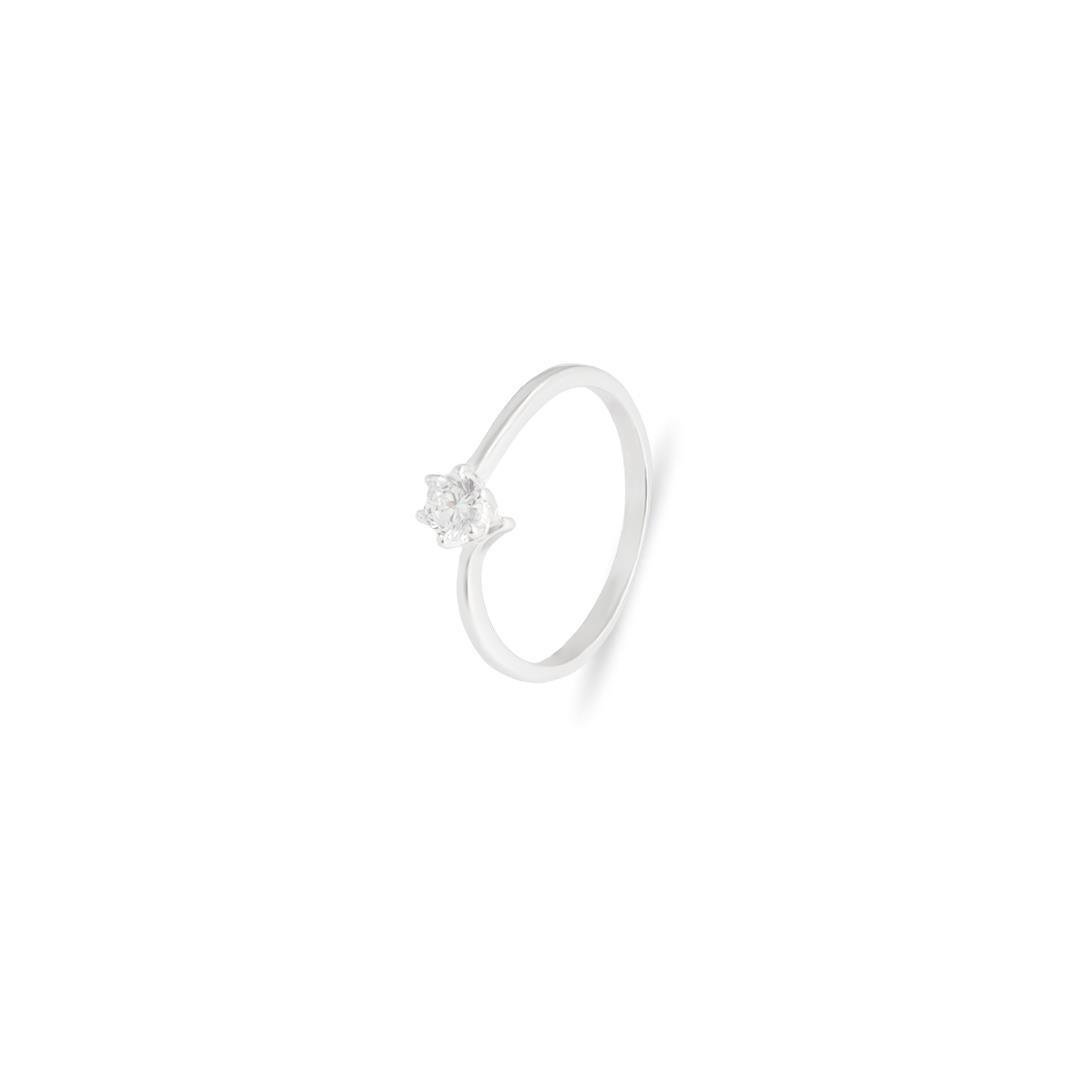 ANEL LISO LAP SOLITARIO 6 GARRAS 4,4MM