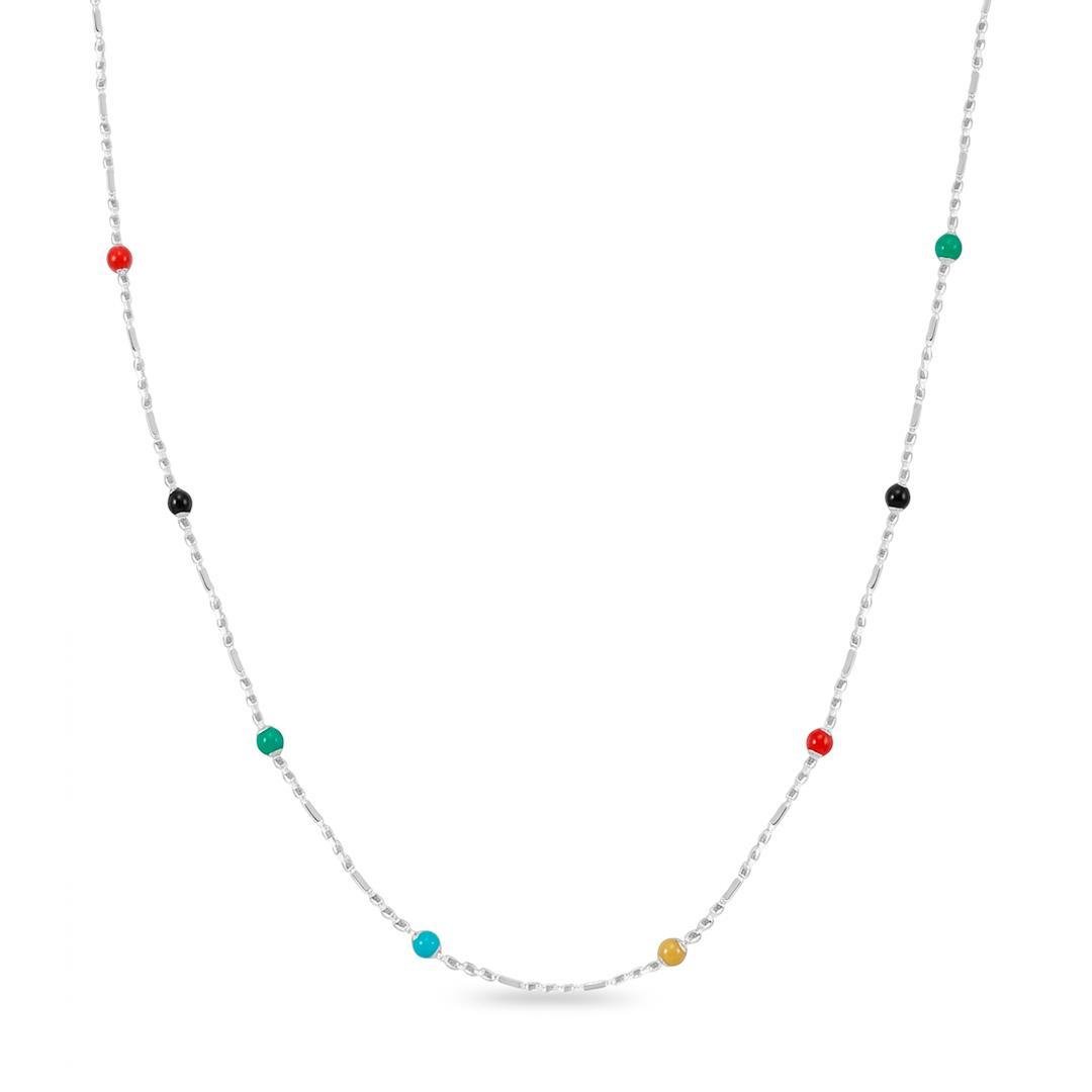 COLAR LISO LAP BOLINHAS 40CM + EXT