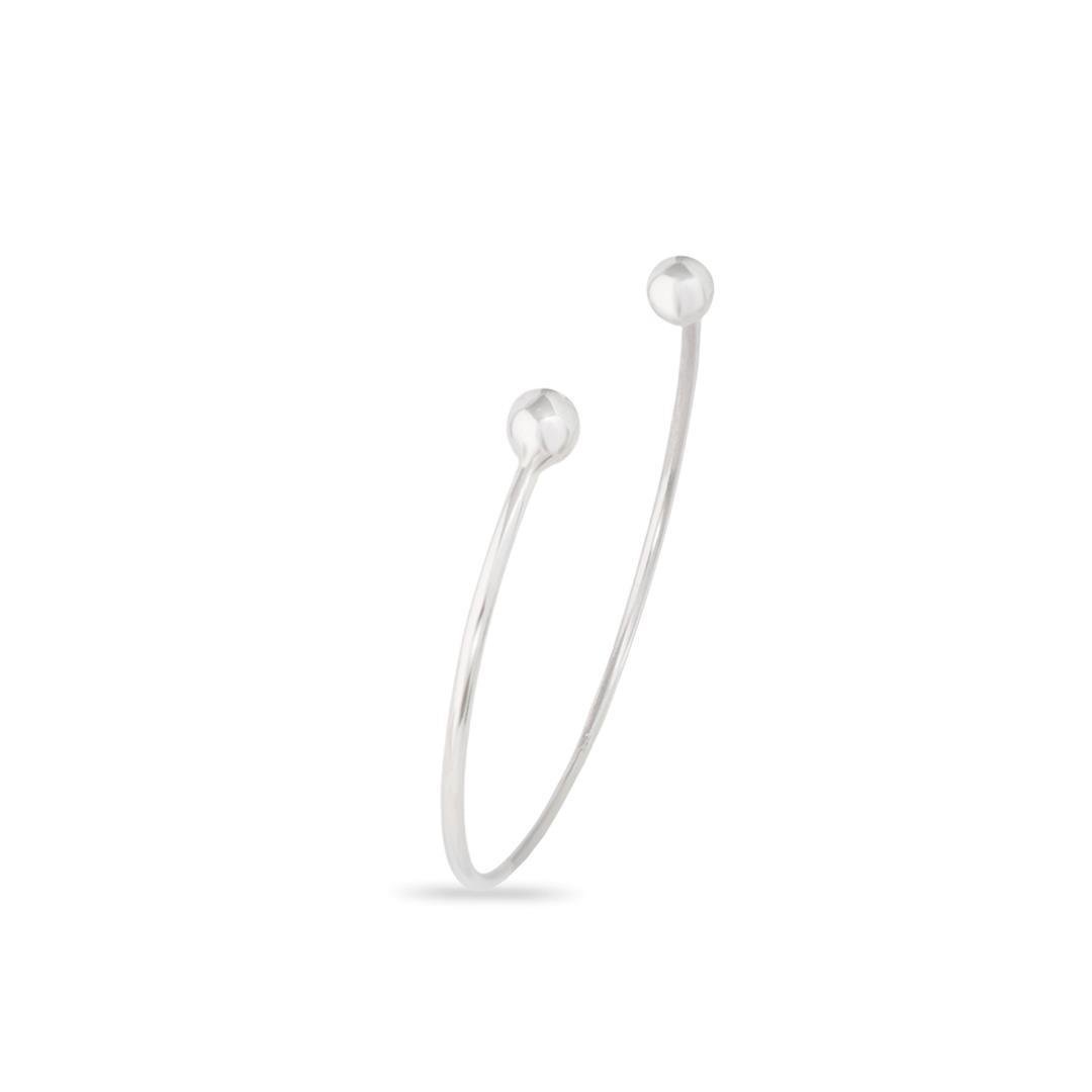 BRACELETE LISO ARO DUAS BOLINHAS 2MM