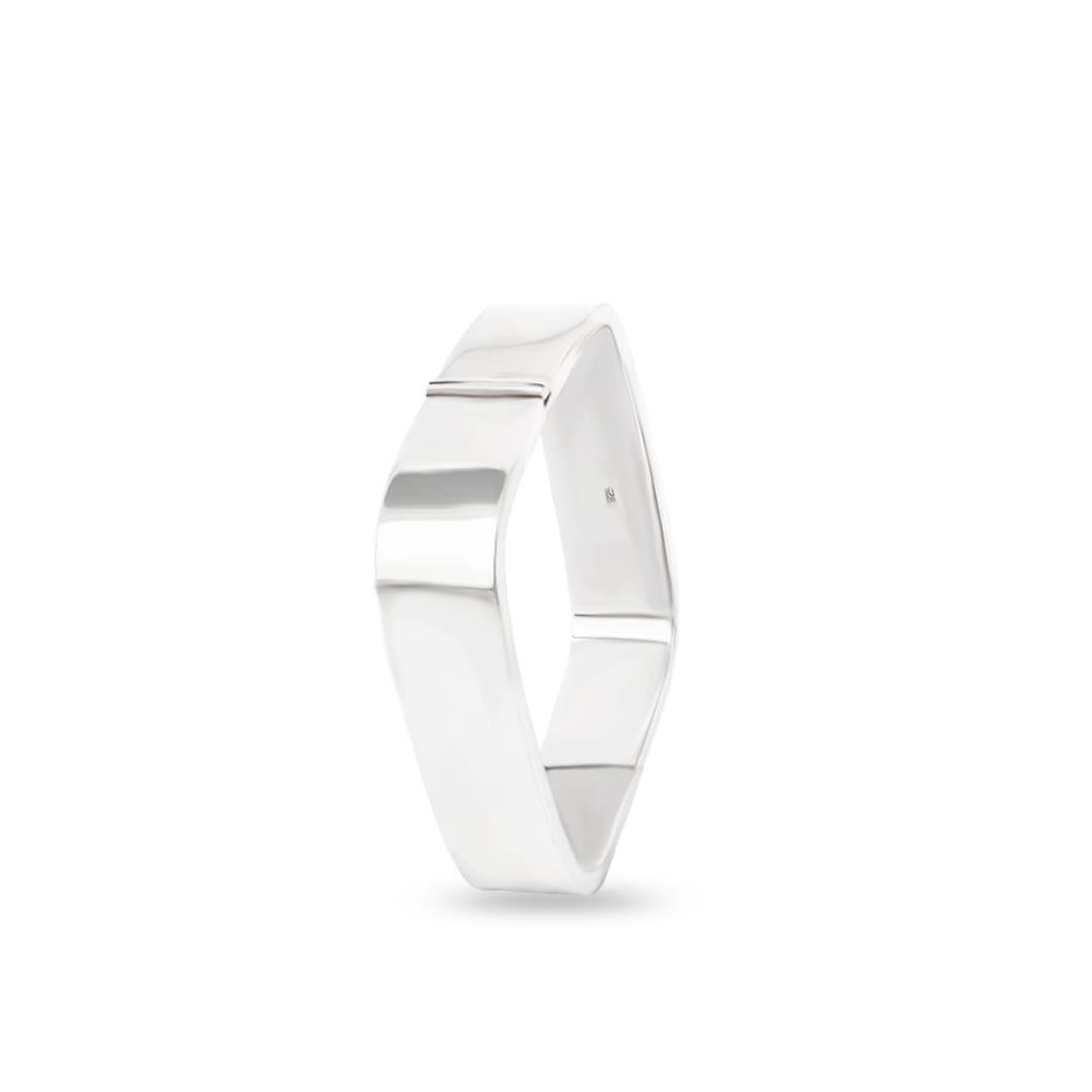 BRACELETE LISO OCO QUADRADO ARO RETANGULAR 1,5CM