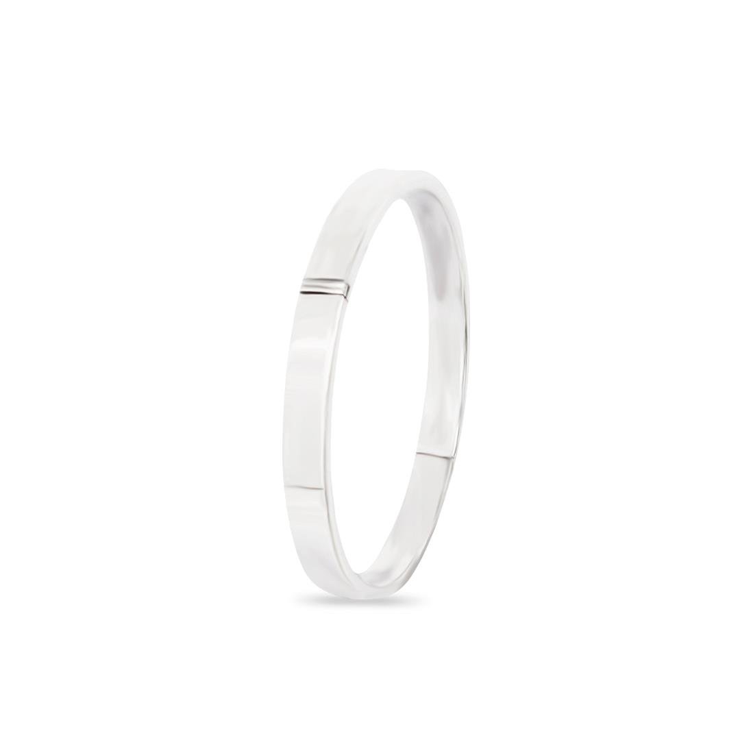 BRACELETE LISO OCO REDONDO ARO RETANGULAR 7MM