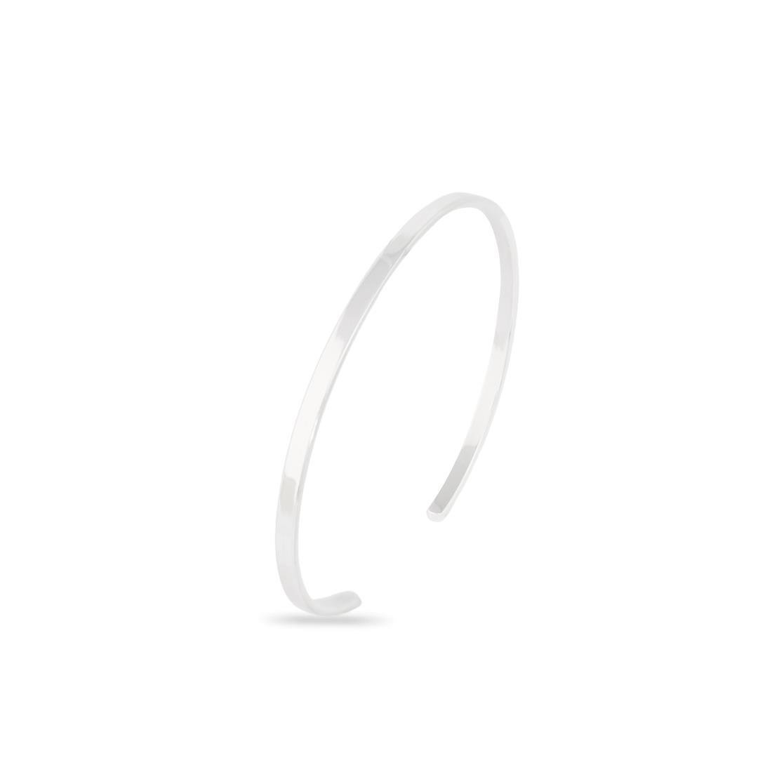 BRACELETE LISO ARO RETANGULAR ABERTO 3MM