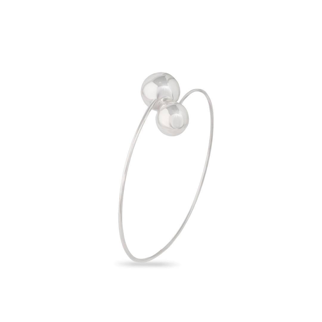 BRACELETE LISO DUAS PONTAS COM BOLINHA ABERTO 1,5CM