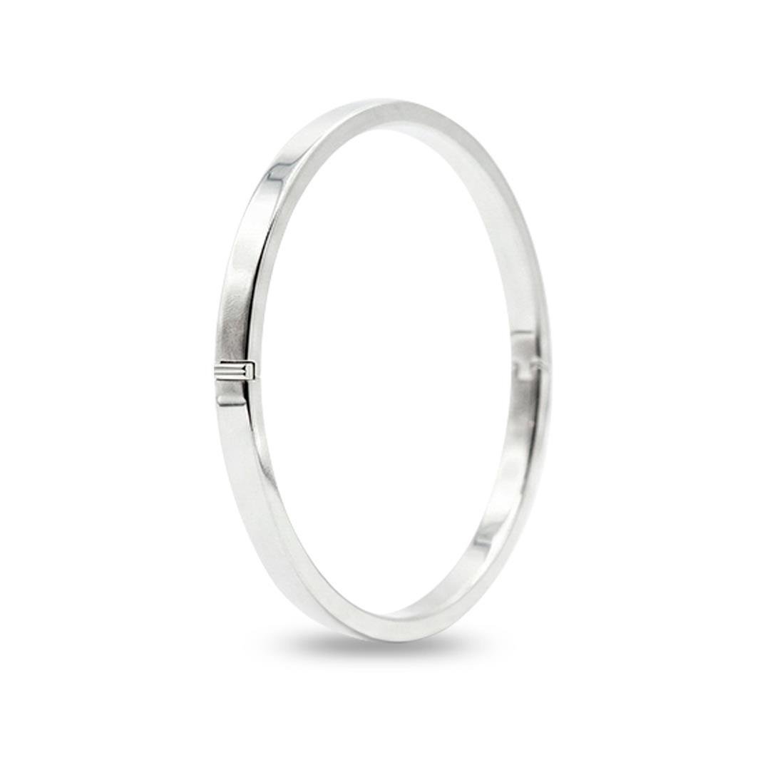 BRACELETE LISO OCO REDONDO ARO RETANGULAR 5MM