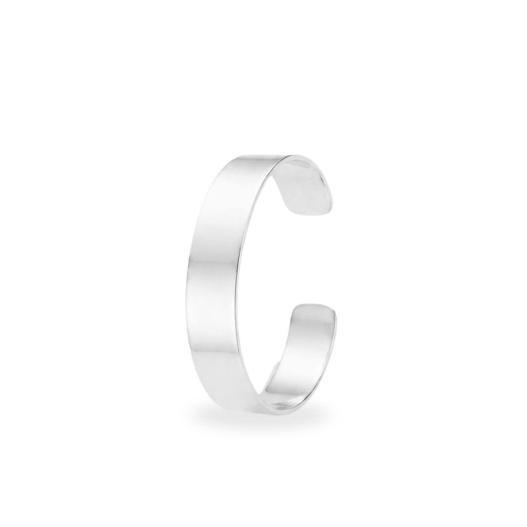 BRACELETE LISO ARO RETANGULAR ABERTO 1,5CM