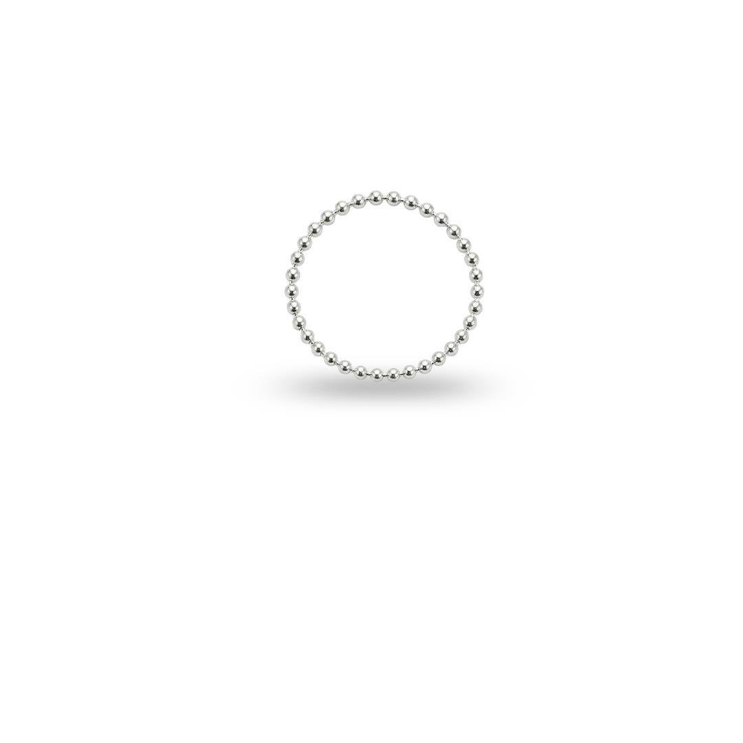 ANEL LISO CORRENTE BOLINHA 1,2MM