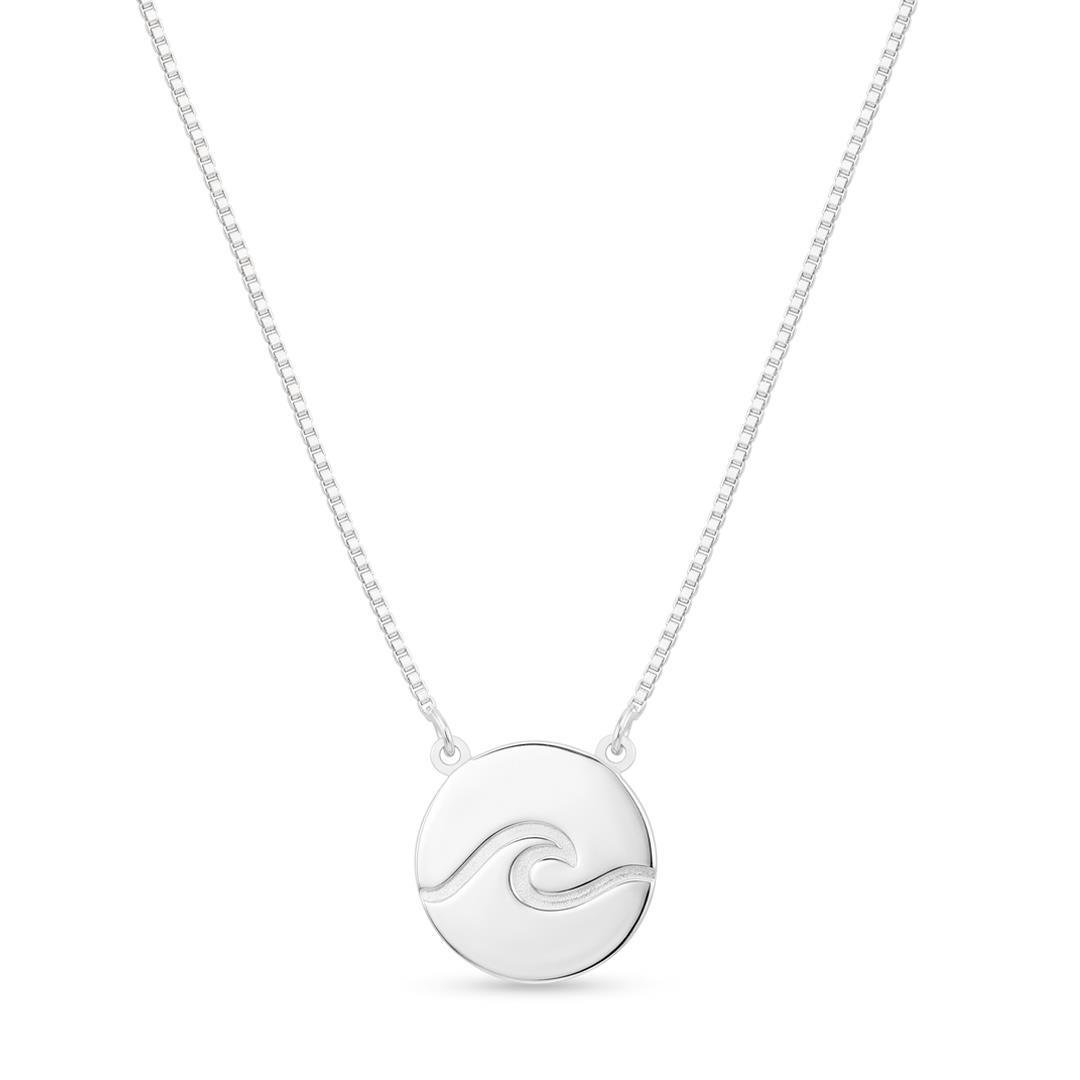COLAR LISO MEDALHA ONDA 1CM X 40+5CM