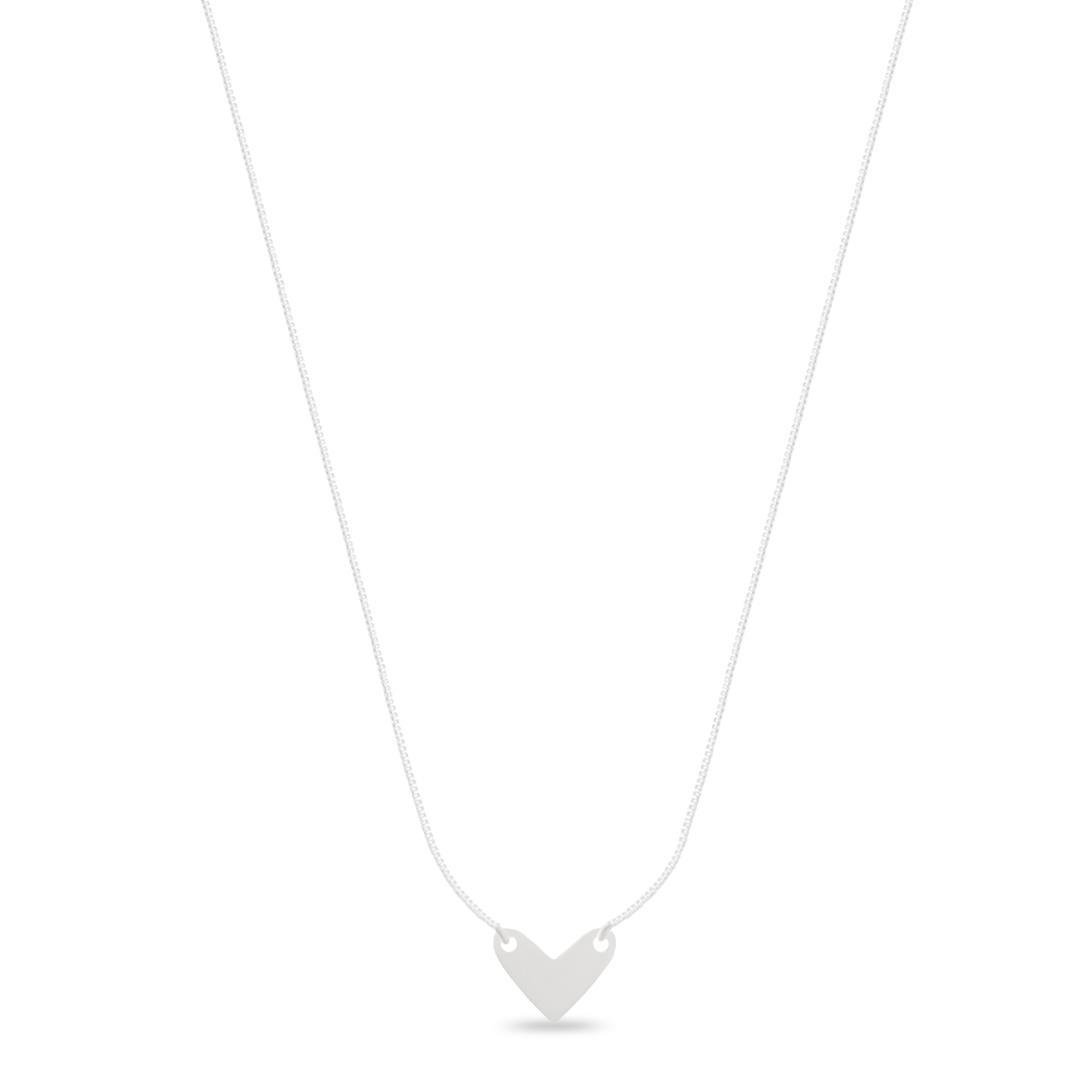 COLAR LISO CORAÇÃO 1,4 X 40+5CM 