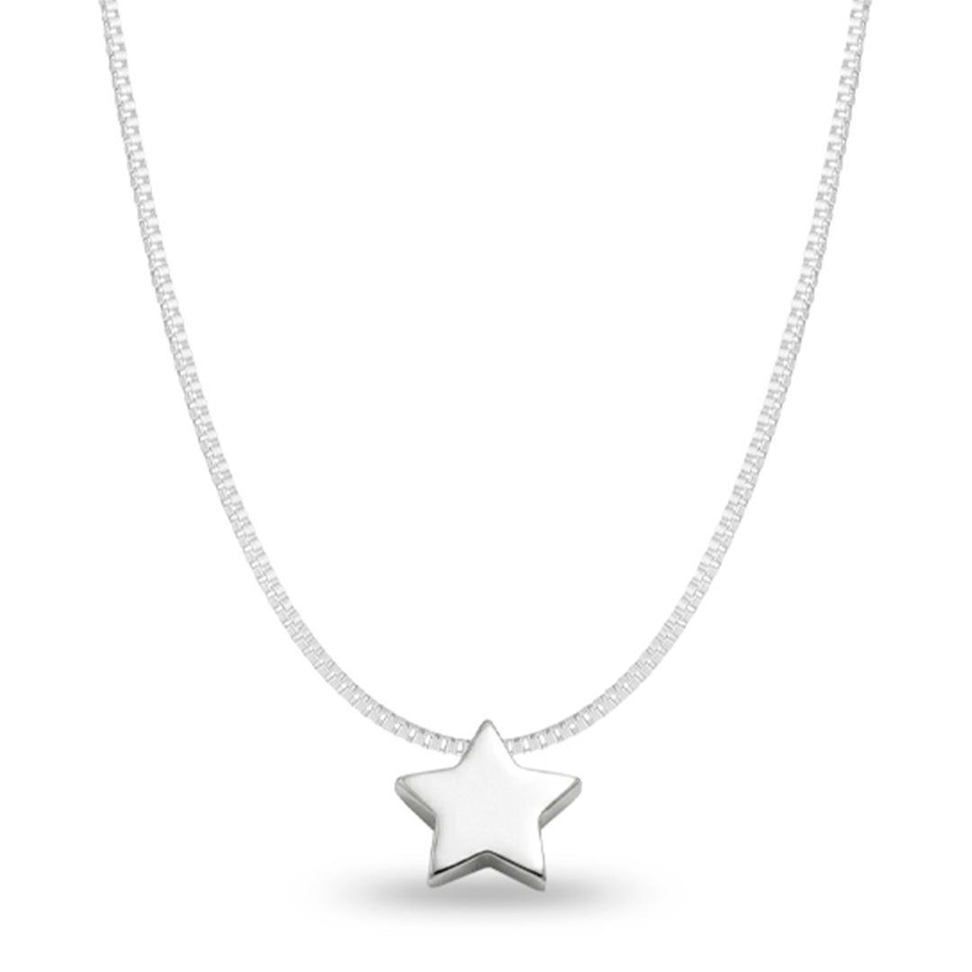 COLAR LISO ESTRELA LATERAL VAZADA 1CM X 45CM