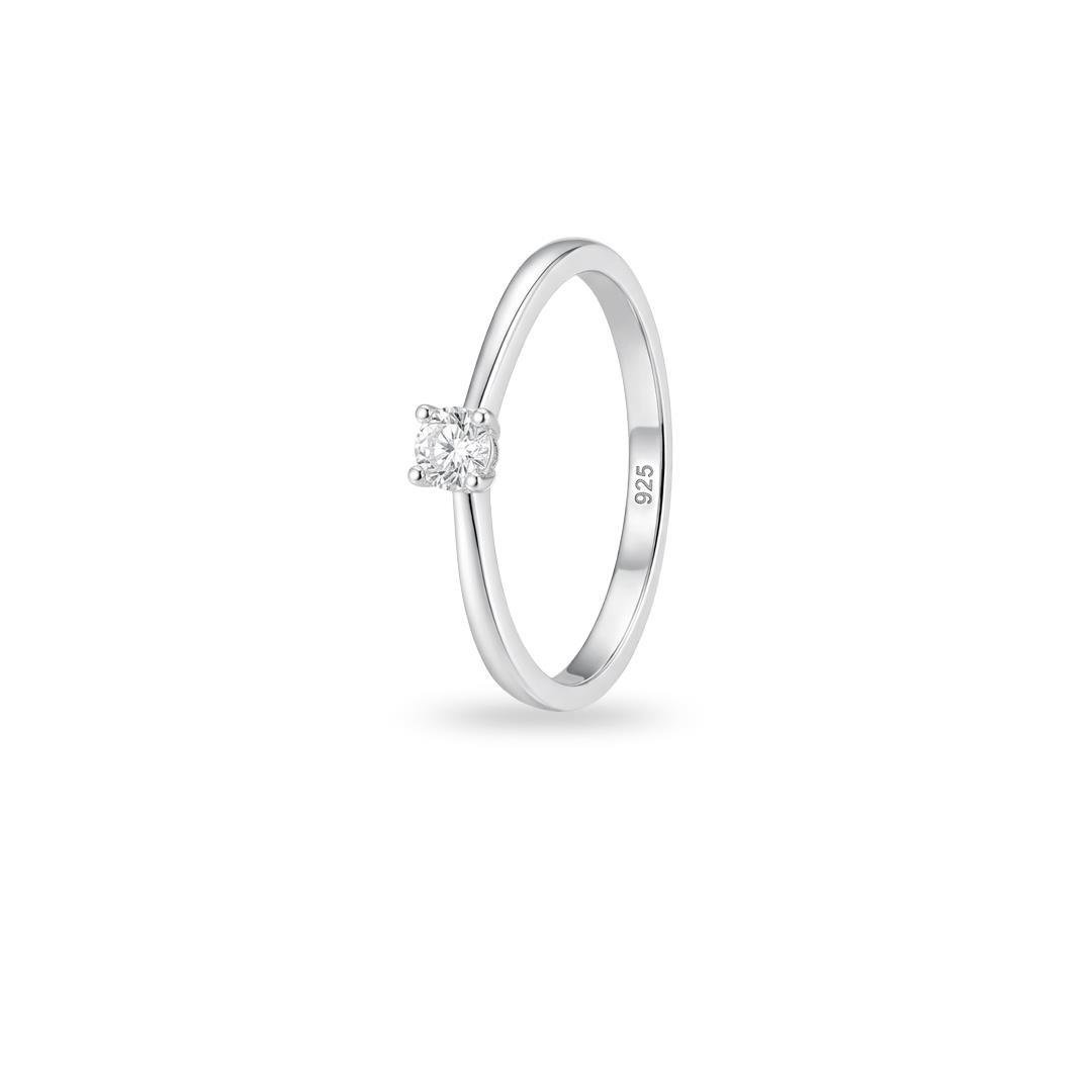 ANEL LISO LAP SOLITÁRIO 4MM 4 GARRAS 