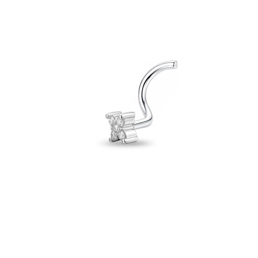 PIERCING NARIZ LISO LAP FLOR 4 PÉTALAS 2MM