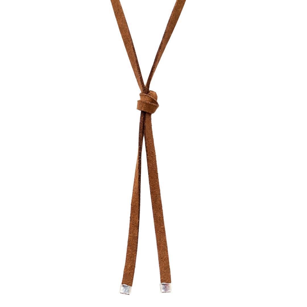 CORDÃO DE COURO COM PONTEIRA DE PRATA 40CM X 4MM