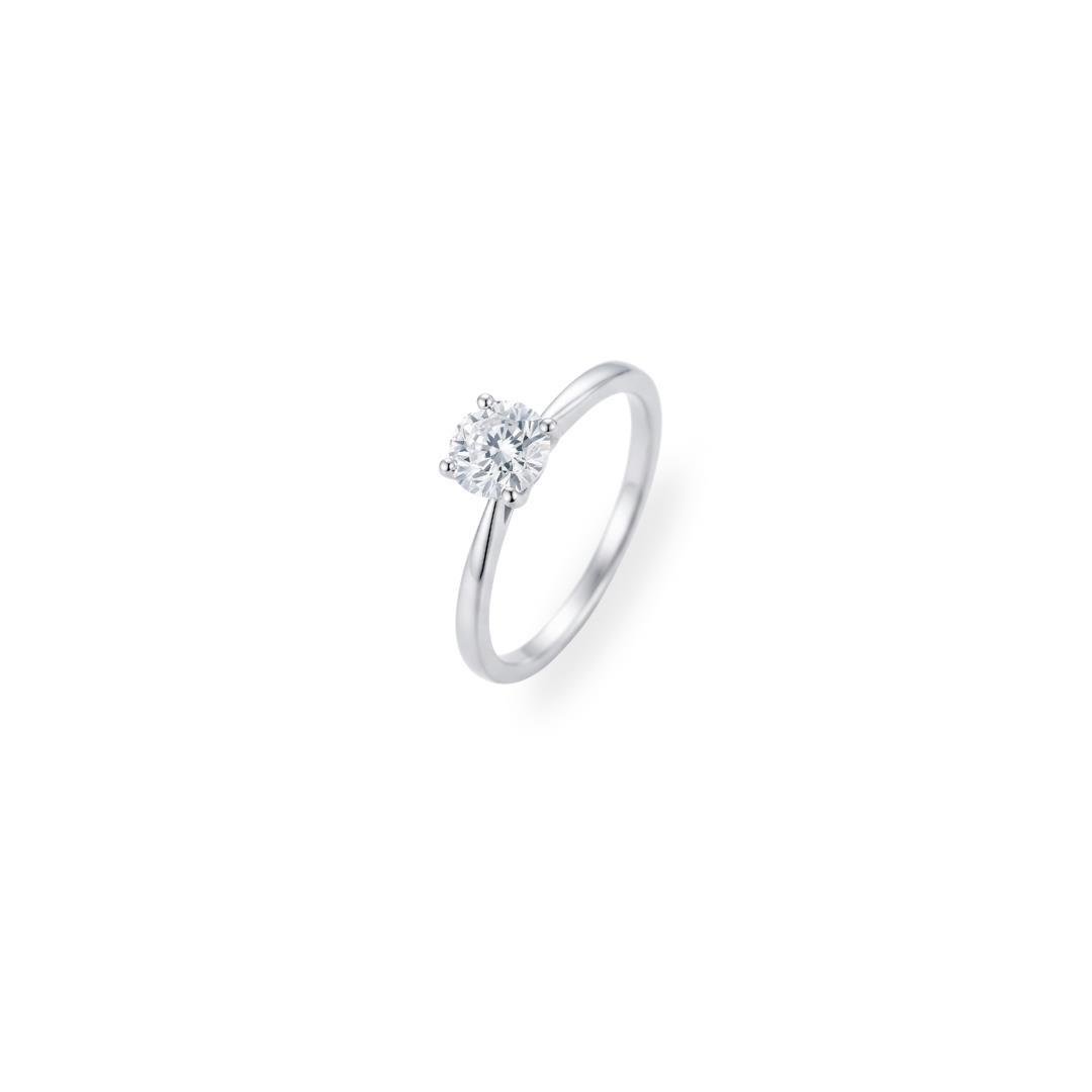 ANEL LISO LAP SOLITÁRIO 5,4MM 4 GARRAS